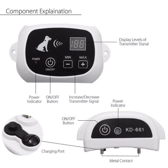 Outdoor Wireless Dog Fence Electronic Pet Containment System