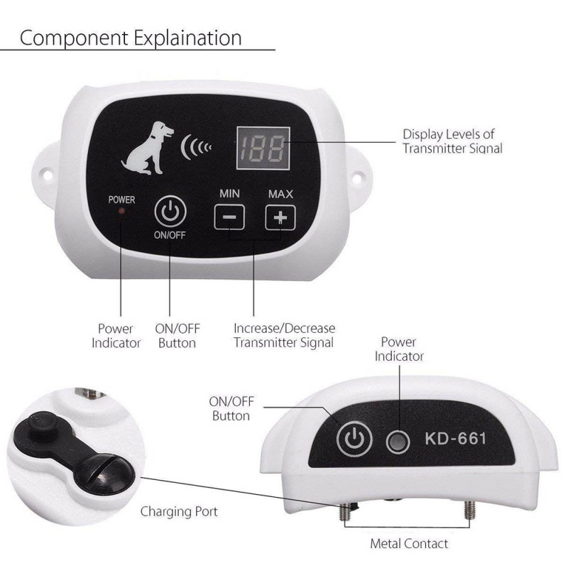 Wireless Dog Fence Electronic Pet Containment System for all dogs Wireless Dog Fence Electronic Pet Containment System for all dogs