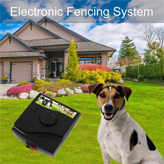 Rechargeable Electronic Dog Fence Wired Containment System with Waterproof Collars