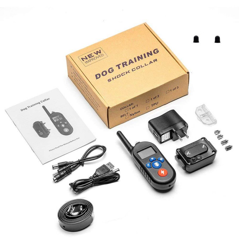 Dog Training Collars with Waterproof and Rechargeable Remote Dog Shock Collars Dog Training Collars with Waterproof and Rechargeable Remote Dog Shock Collars