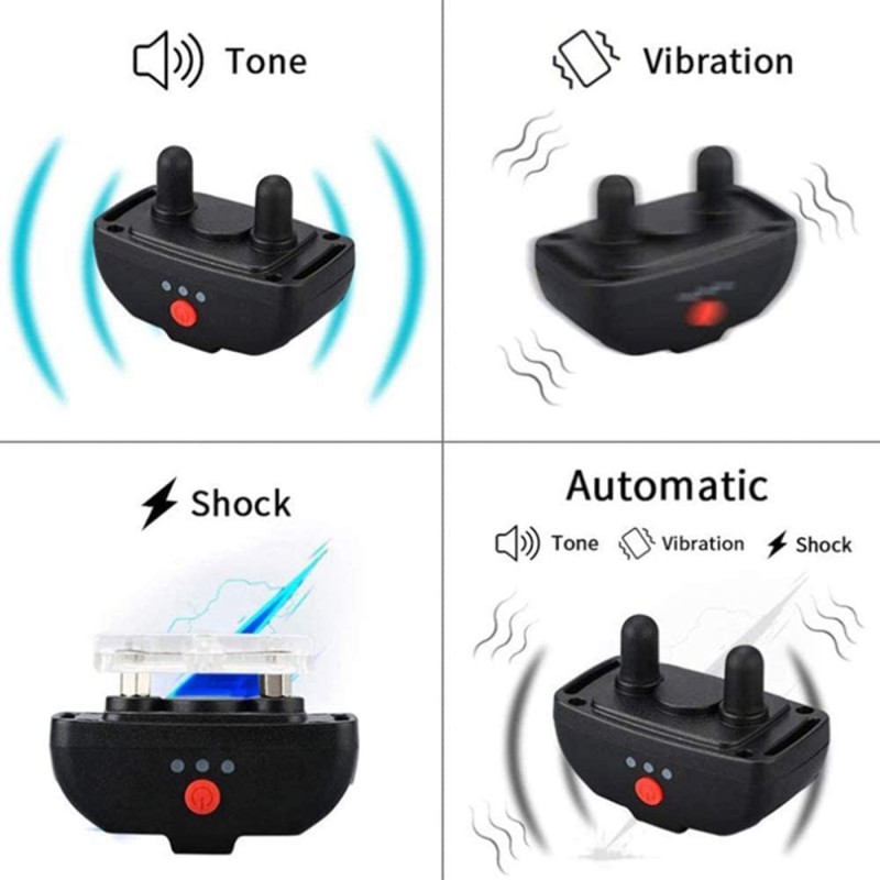 2 in 1 Dog Training Collars Automatic Anti Bark Control with Remote Shock Collars for 2 dogs 2 in 1 Dog Training Collars Automatic Anti Bark Control with Remote Shock Collars for 2 dogs