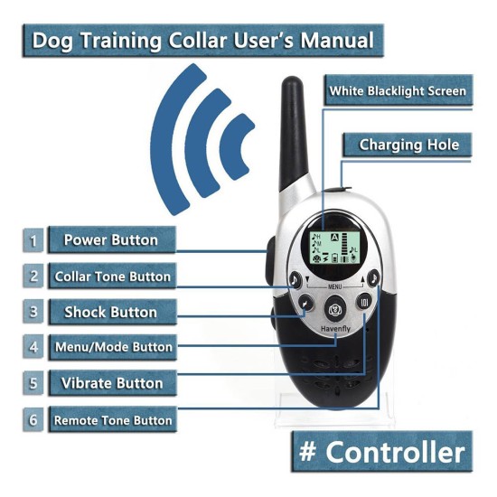 Rechargeable Waterproof Dog Training Collars with remote dog shock E-Collars