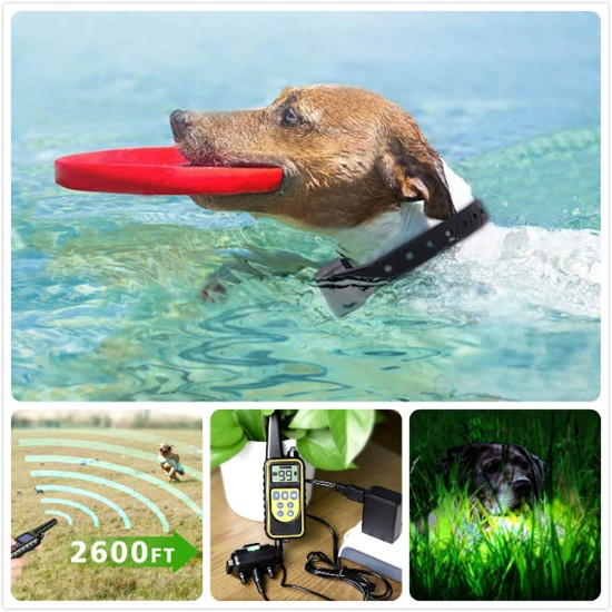 Dog Training Collars 870yards remote rechargeable and waterproof Dog Shock Collars