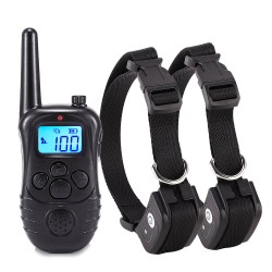 Rechargeable Remote Dog Training Collars with Waterproof Dog Shock Collars for 2 Dogs