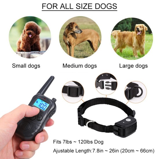 Rechargeable Remote Dog Training Collars with Waterproof Dog Shock Collars for 2 Dogs