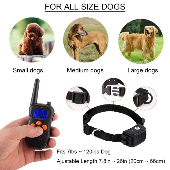 Waterproof Dog Training Collar with Wireless Remote Rechargeable Dog Shock Collars